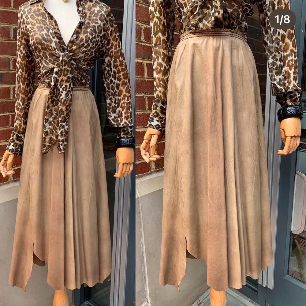 Plein Sud Rae Edge Leather Skirt
